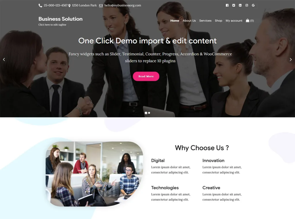 20 Best Free Business WordPress Themes 2026 – freshDesignweb