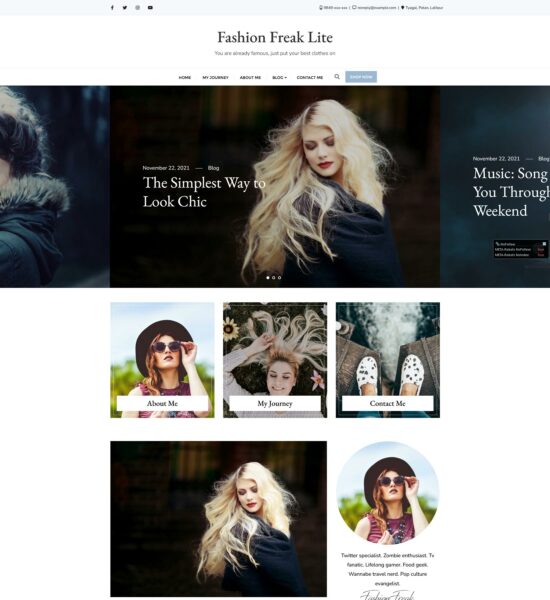 Free Lifestyle Blog Theme