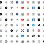 free flat social media icons sets scaled
