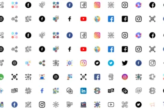 free flat social media icons sets scaled