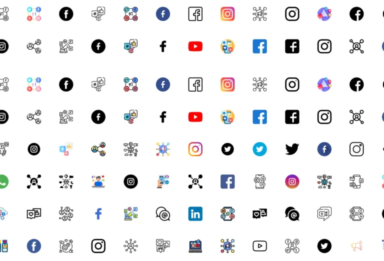 20 Beautiful Free Flat Social Media Icons Sets