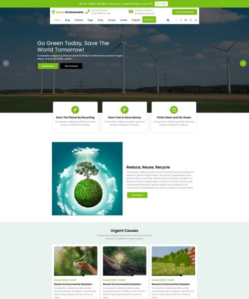 free green environment wordpress