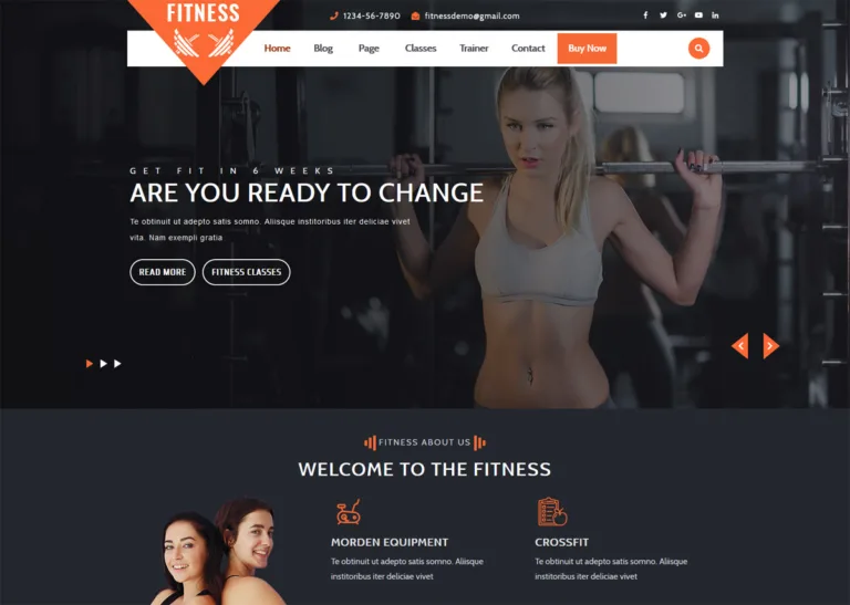 22 Best Free Gym & Fitness WordPress Themes 2026