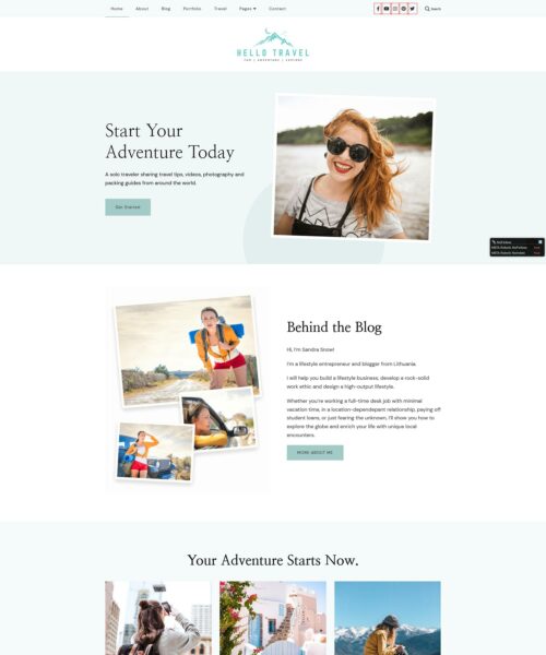 free hello travel wordpress