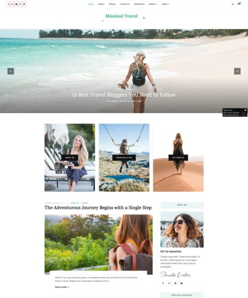 free minimal travel wordpress
