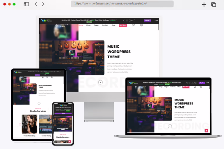 free musician band artist wordpress theme