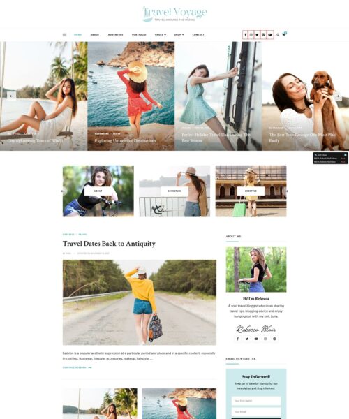 free travel voyage wordpress