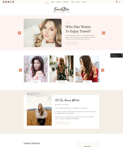 free travelbee wordpress theme