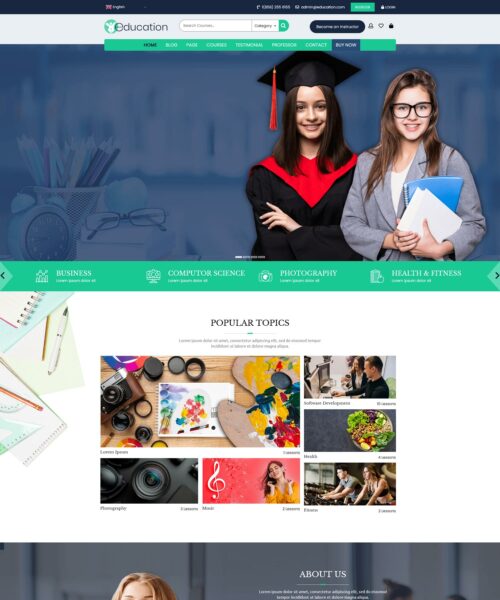 free elearning education wordpress theme