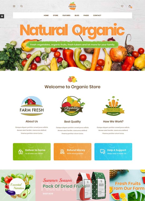 freshy organic prestashop theme