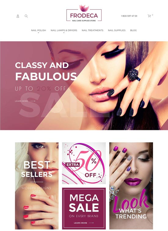 frodeca nail supplies magento theme