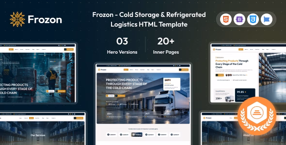 Frozon - Cold Storage & Refrigerated Logistics HTML Template WordPress theme