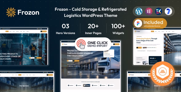 Frozon - Cold Storage & Refrigerated Logistics WordPress Theme WordPress theme
