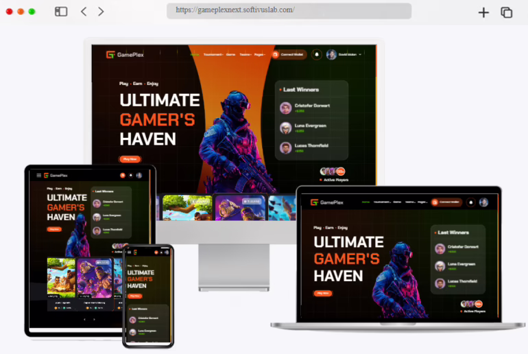 gameplex gaming nft react next template