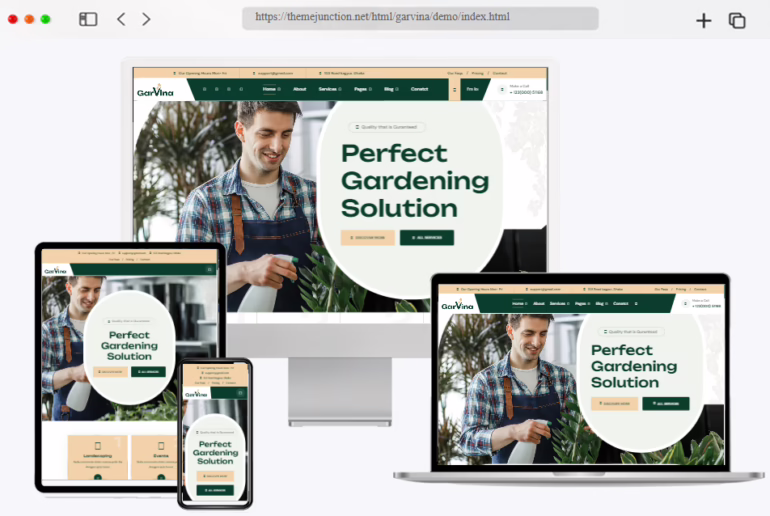 garvina landscaping html template