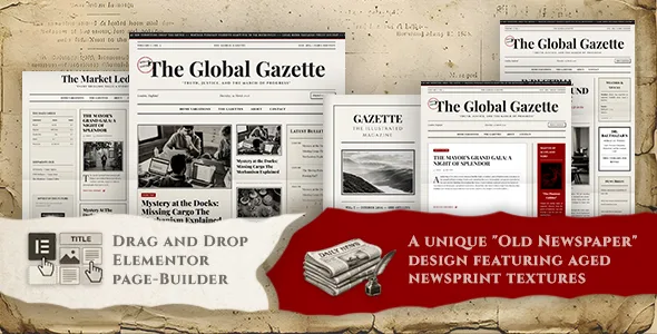 Gazette — Vintage News & Editorial Magazine WordPress Theme WordPress theme