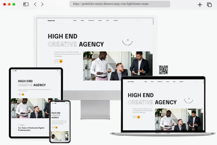 geekfolio creative agency portfolio template