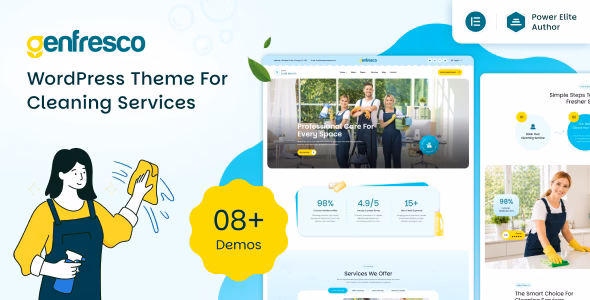 Genfresco – Cleaning Services WordPress Theme WordPress theme