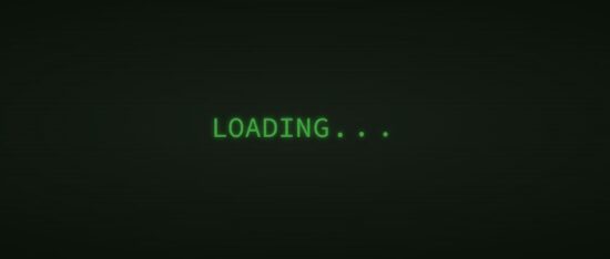 glitchy loading indicator