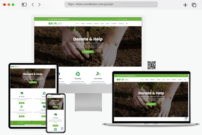 gosolar eco environmental nature wordpress theme