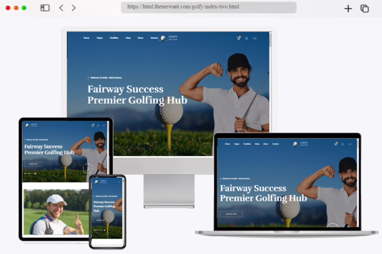 golfy golf club html template