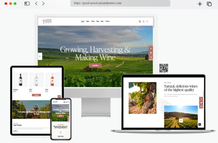 good mood wine shop wordpress theme