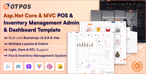 GotPos - ASP.Net Core & MVC POS & Inventory Management Admin & Dashboard Template WordPress theme