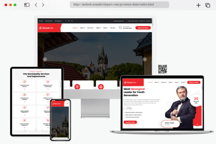 govarnex municipal government html template