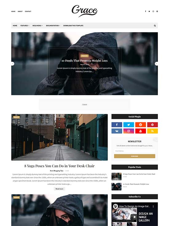 grace blogger template