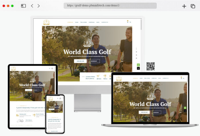 grulf golf club wordpress theme