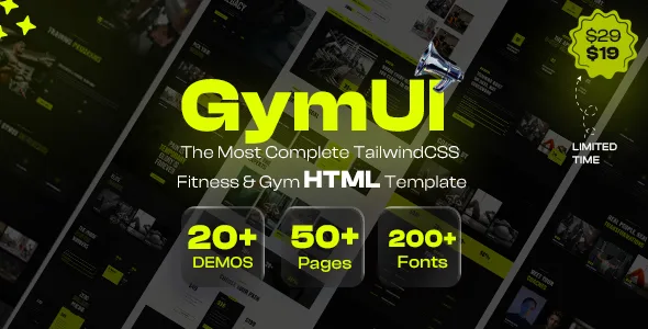 Gymui | Premium Fitness & Gym HTML Template WordPress theme