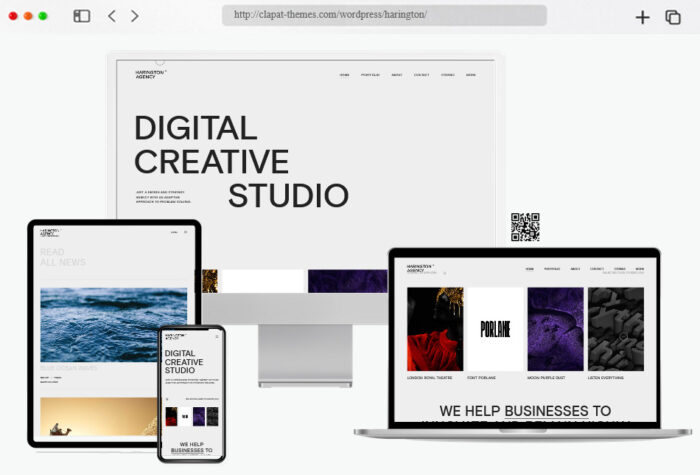 harington creative wordpress theme