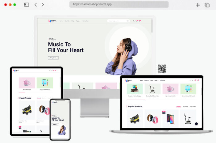 harri electronics ecommerce react next js template