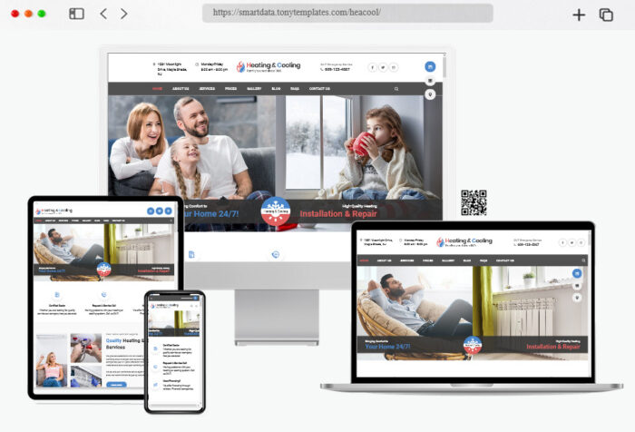 heacool air conditioning wordpress theme