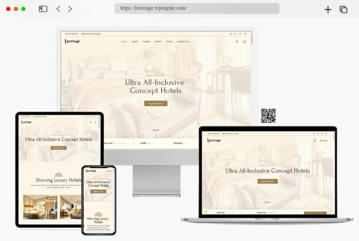 herittage hotel booking wordpress theme