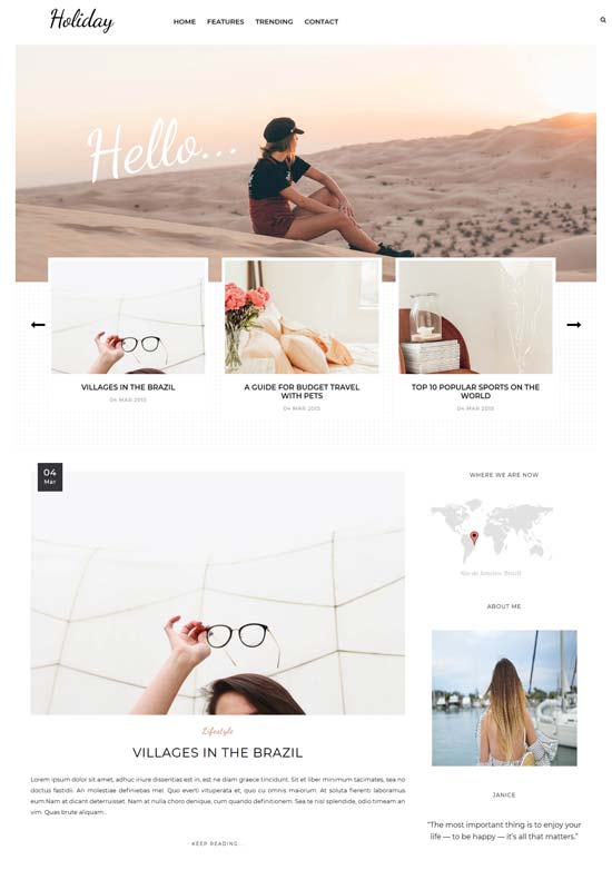 holiday blogger template