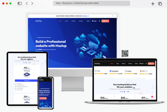hostup website template hosting
