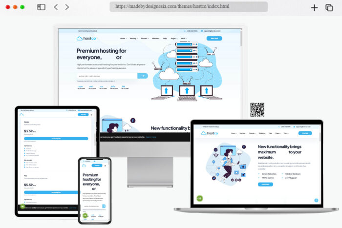 hostco website template hosting service