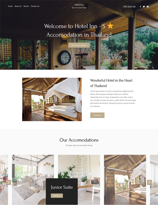 Free Hostel WordPress Themes