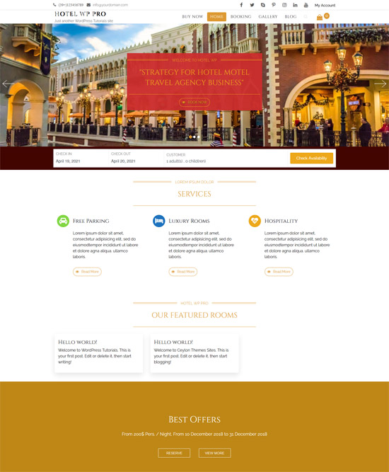 Free Luxury Hotel Themes