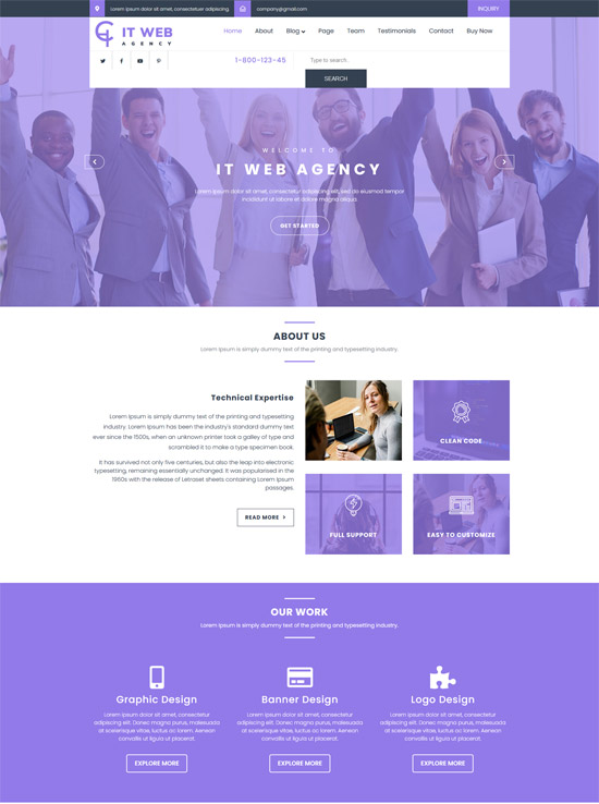 Free SEO-Friendly WordPress Themes for IT Services