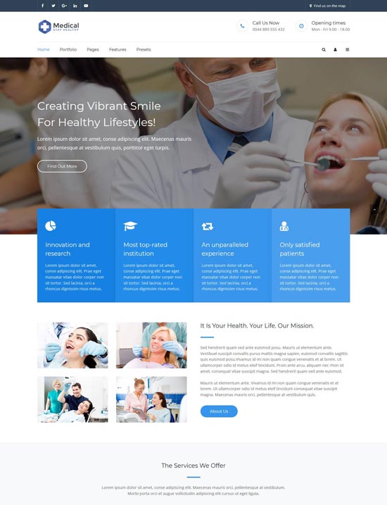 it medical dental joomla template