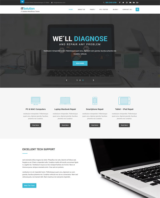 Complimentary Tech WordPress Templates