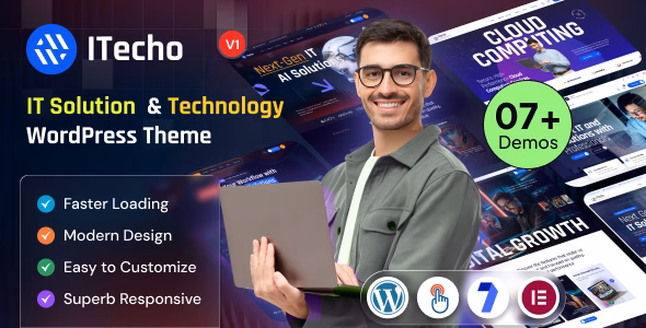 ITecho - IT Solutions & Technology WordPress Theme WordPress theme