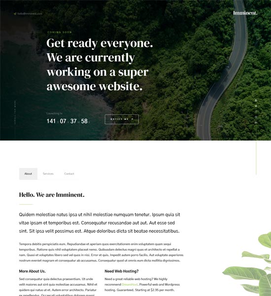 Mobile-friendly free coming soon HTML templates