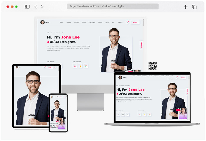inbio personal resume wordpress theme