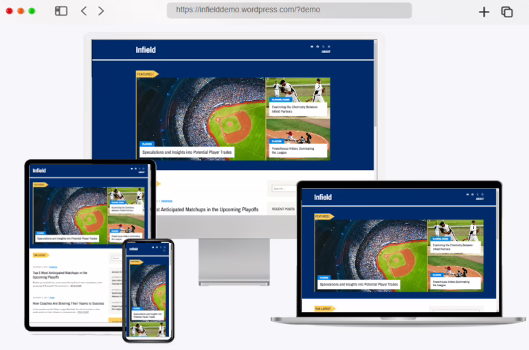 infield WordPress theme library