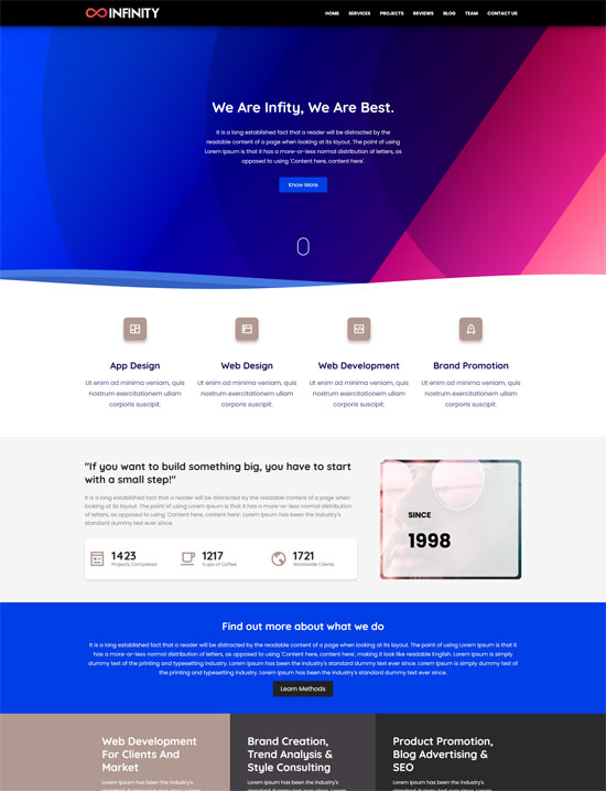 infinity blogger template