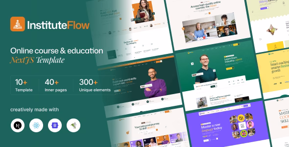 InstituteFlow - Education & Online Course NextJS Template WordPress theme
