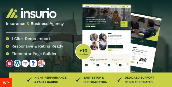 Insurio - Insurance Company WordPress Theme WordPress theme